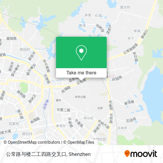 公常路与楼二工四路交叉口 map