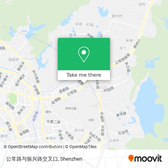 公常路与振兴路交叉口 map