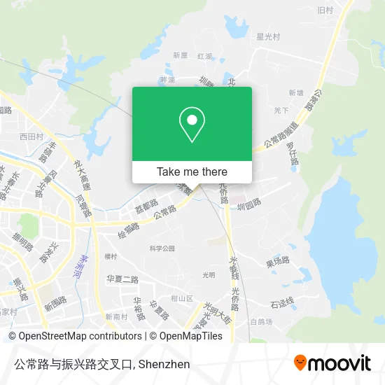 公常路与振兴路交叉口 map