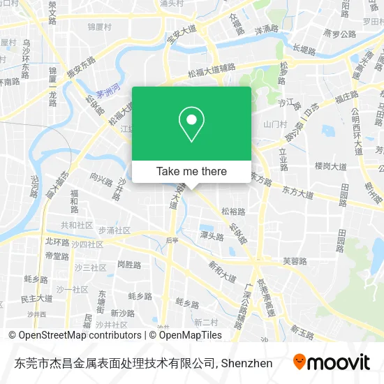 东莞市杰昌金属表面处理技术有限公司 map