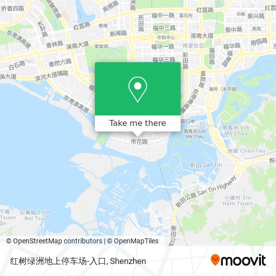 红树绿洲地上停车场-入口 map