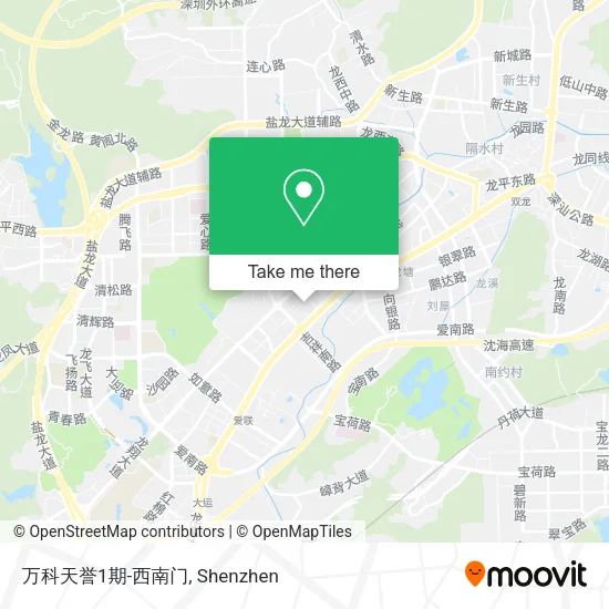 万科天誉1期-西南门 map