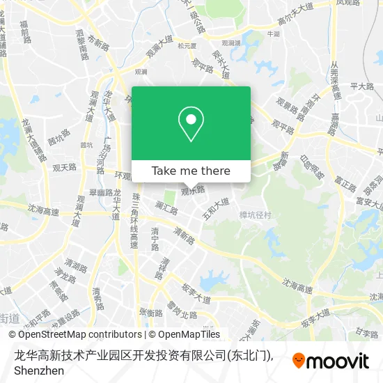 龙华高新技术产业园区开发投资有限公司(东北门) map