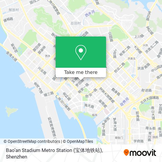 Bao’an Stadium Metro Station (宝体地铁站) map