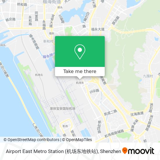 Airport East Metro Station (机场东地铁站) map