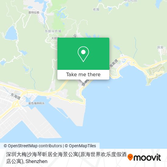 深圳大梅沙海琴昕居全海景公寓(原海世界欢乐度假酒店公寓) map