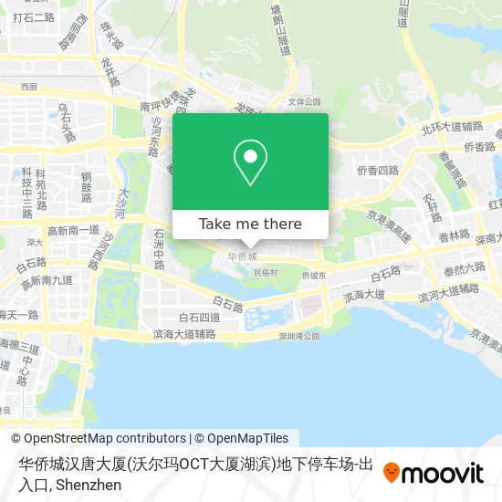 华侨城汉唐大厦(沃尔玛OCT大厦湖滨)地下停车场-出入口 map