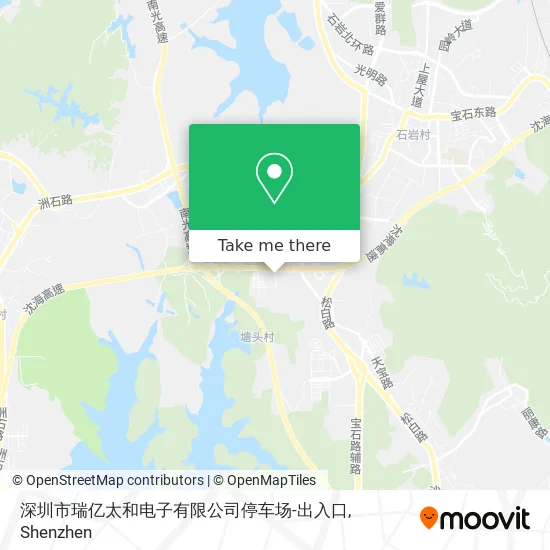 深圳市瑞亿太和电子有限公司停车场-出入口 map