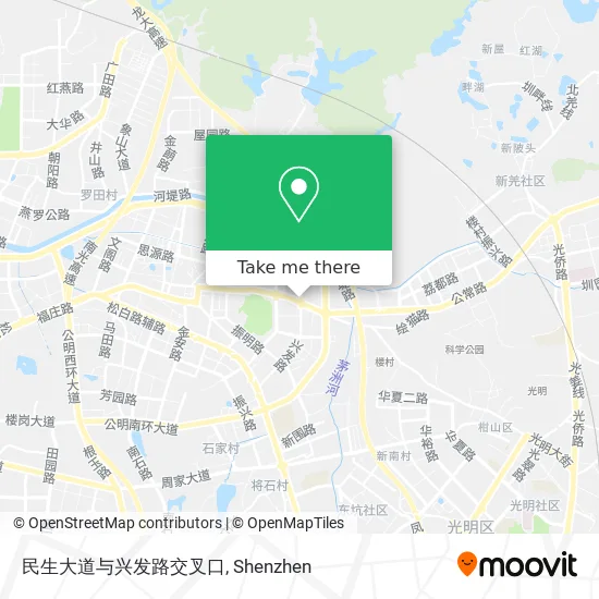 民生大道与兴发路交叉口 map