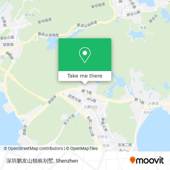深圳鹏友山独栋别墅 map