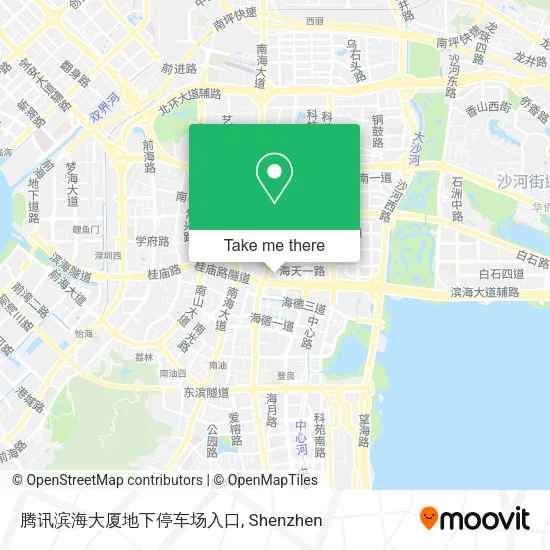 腾讯滨海大厦地下停车场入口 map