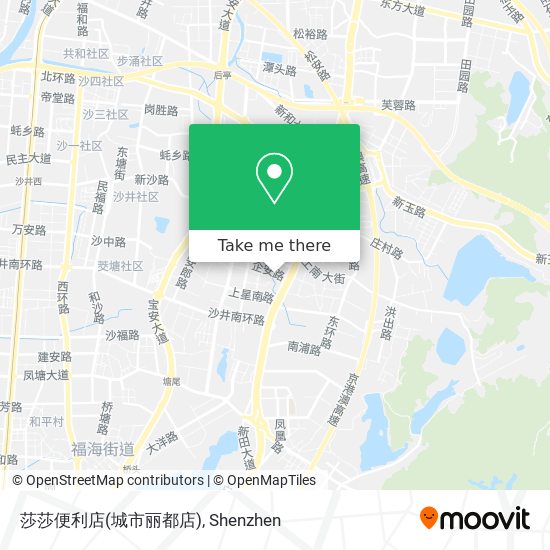 莎莎便利店(城市丽都店) map