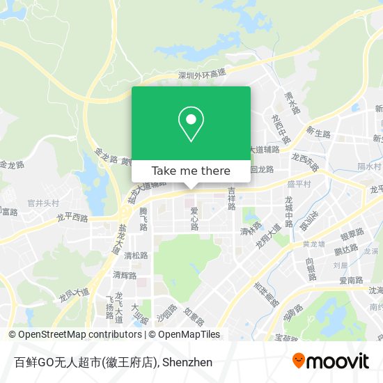 百鲜GO无人超市(徽王府店) map