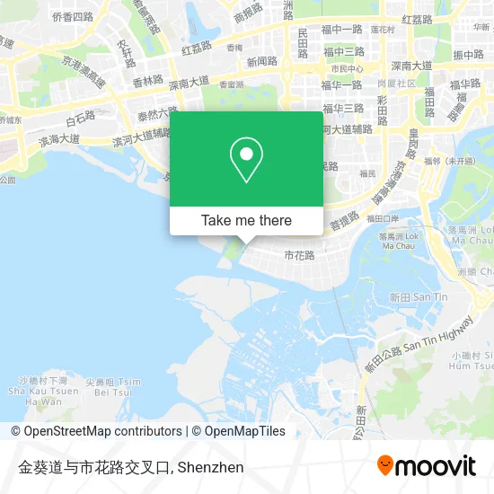 金葵道与市花路交叉口 map