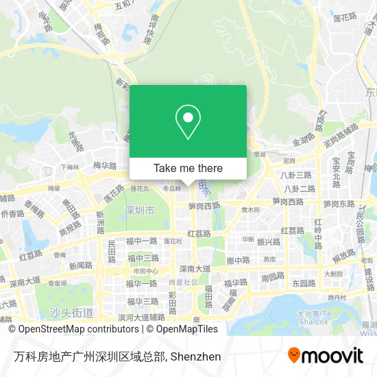 万科房地产广州深圳区域总部 map