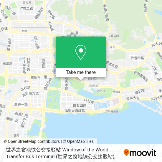 世界之窗地铁公交接驳站 Window of the World Transfer Bus Terminal map
