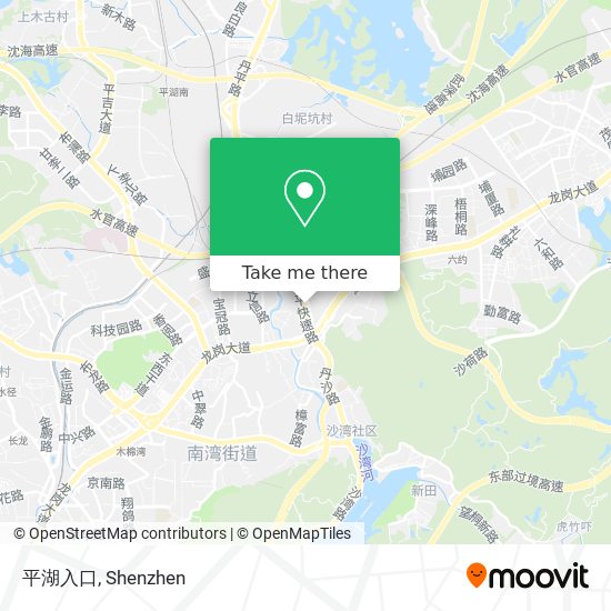 平湖入口 map