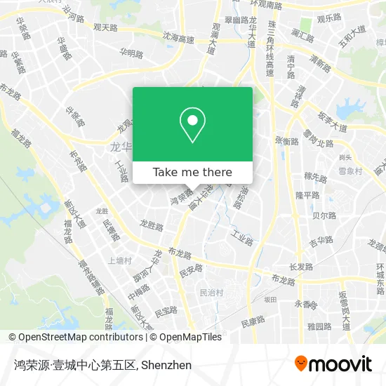 鸿荣源·壹城中心第五区 map