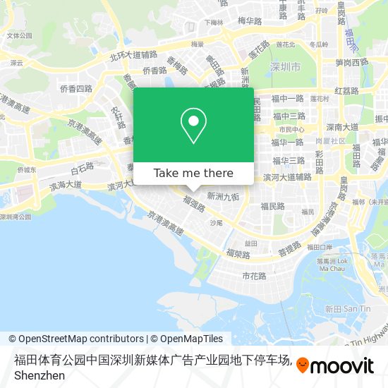 福田体育公园中国深圳新媒体广告产业园地下停车场 map