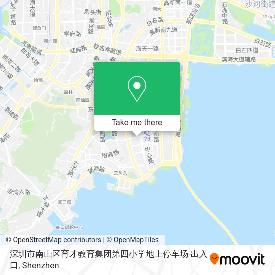 深圳市南山区育才教育集团第四小学地上停车场-出入口 map