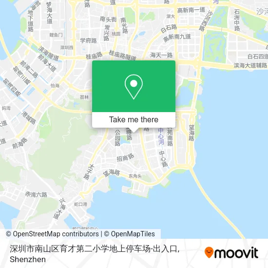 深圳市南山区育才第二小学地上停车场-出入口 map