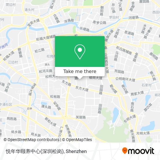 悦年华颐养中心(深圳松岗) map