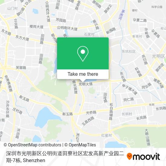 深圳市光明新区公明街道田寮社区宏发高新产业园二期-7栋 map