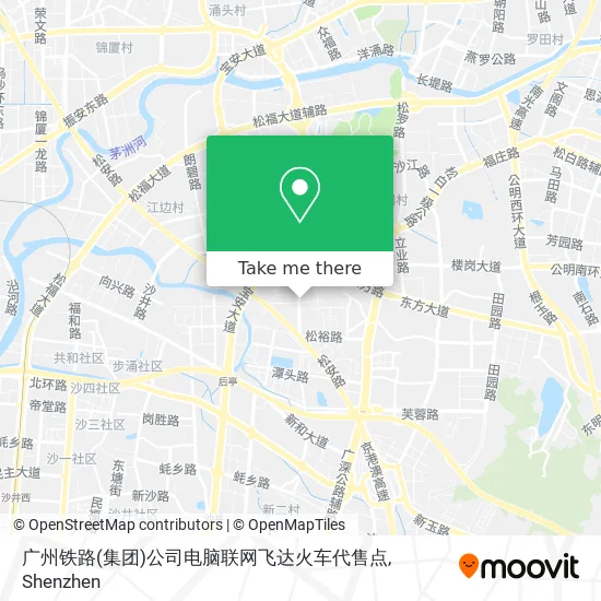 广州铁路(集团)公司电脑联网飞达火车代售点 map