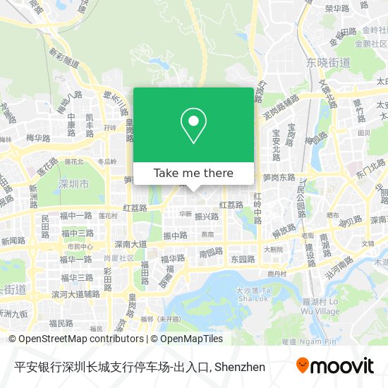 平安银行深圳长城支行停车场-出入口 map