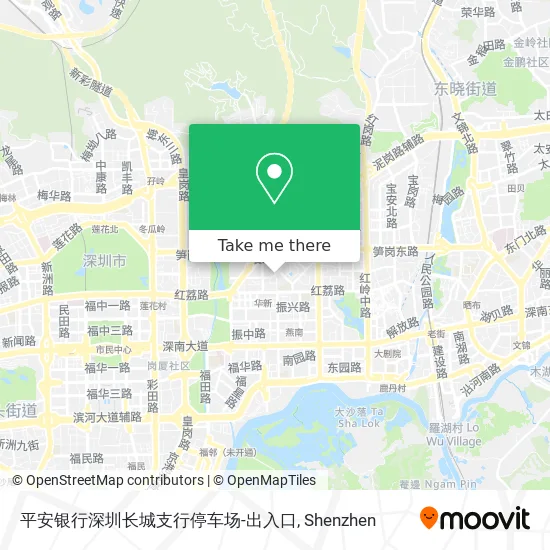 平安银行深圳长城支行停车场-出入口 map