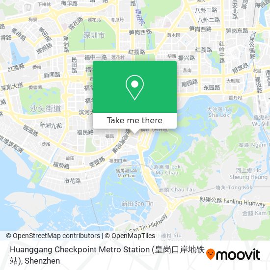 Huanggang Checkpoint Metro Station (皇岗口岸地铁站) map