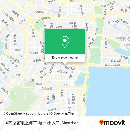 滨海之窗地上停车场(一)出入口 map