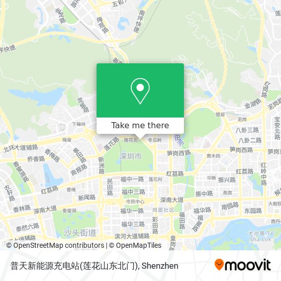 普天新能源充电站(莲花山东北门) map