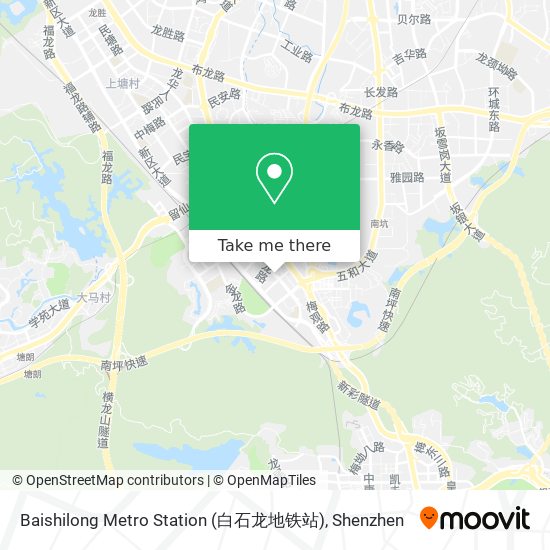 Baishilong Metro Station (白石龙地铁站) map