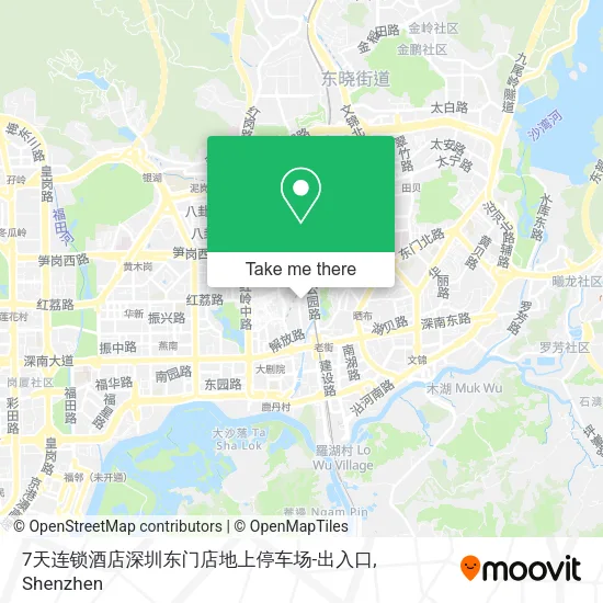 7天连锁酒店深圳东门店地上停车场-出入口 map