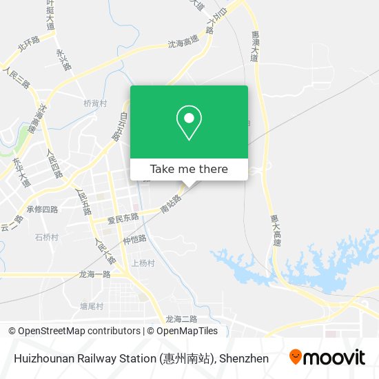 Huizhounan Railway Station (惠州南站) map