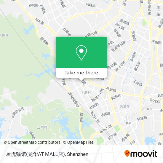 屋虎猫馆(龙华AT MALL店) map