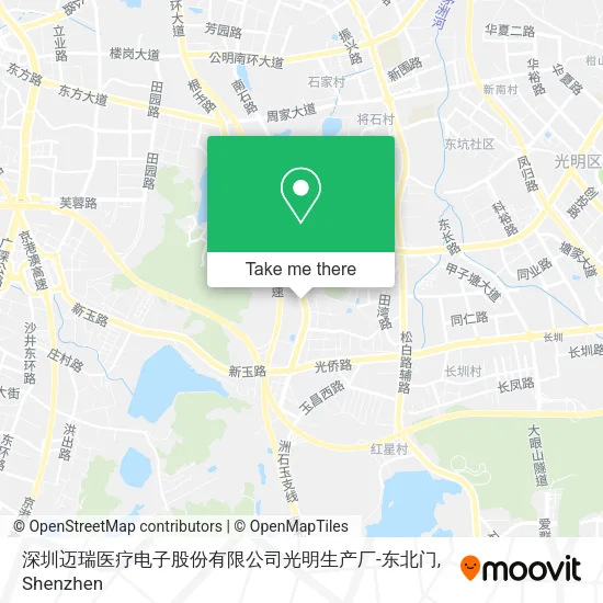 深圳迈瑞医疗电子股份有限公司光明生产厂-东北门 map