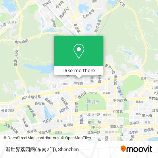 新世界荔园阁(东南2门) map