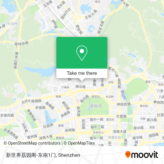 新世界荔园阁-东南1门 map