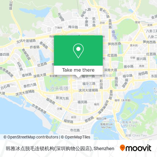 韩雅冰点脱毛连锁机构(深圳购物公园店) map