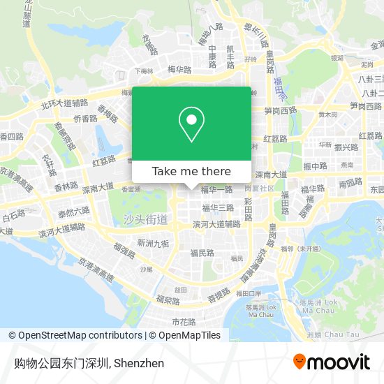 购物公园东门深圳 map