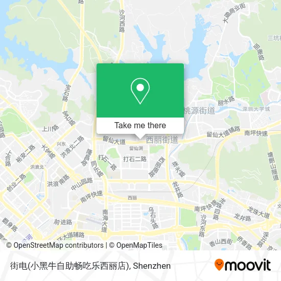 街电(小黑牛自助畅吃乐西丽店) map