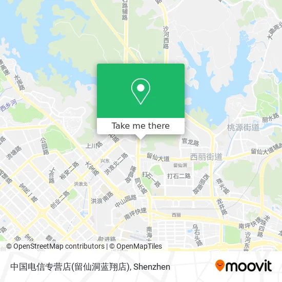 中国电信专营店(留仙洞蓝翔店) map