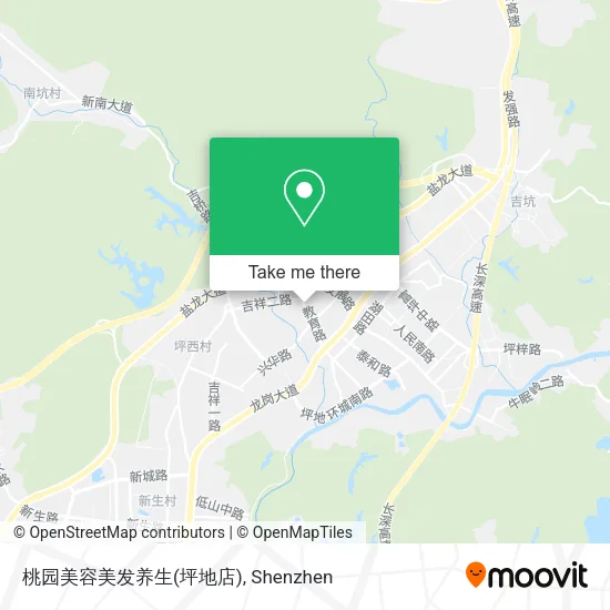 桃园美容美发养生(坪地店) map