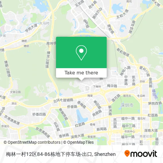梅林一村12区84-86栋地下停车场-出口 map