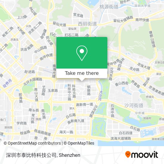 深圳市泰比特科技公司 map