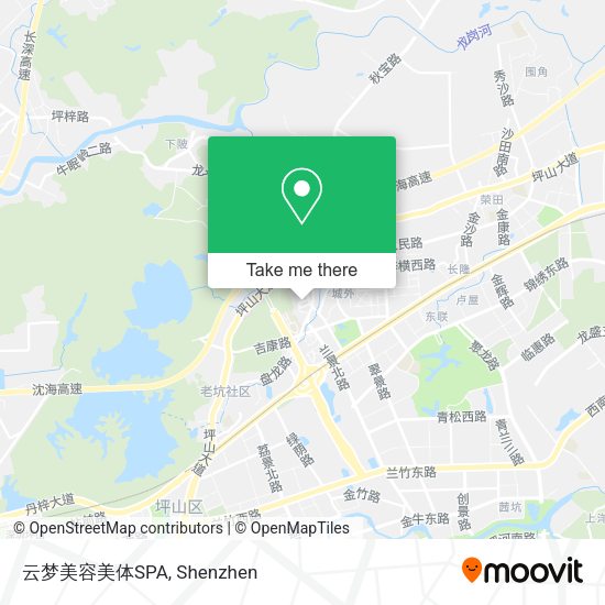 云梦美容美体SPA map