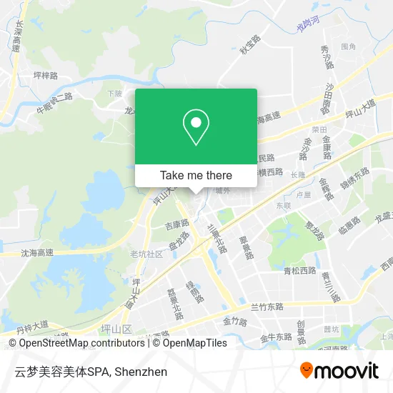 云梦美容美体SPA map