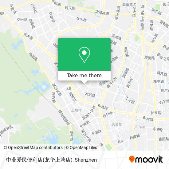 中业爱民便利店(龙华上塘店) map